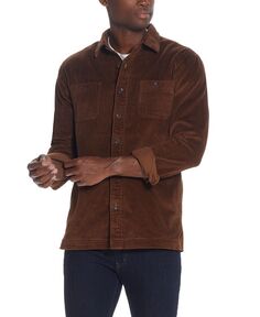 Мужская вельветовая куртка-рубашка без подкладки с широким воротником Weatherproof Vintage, коричневый