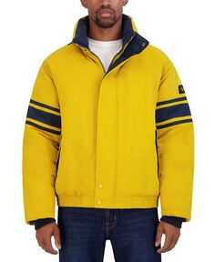 Мужская винтажная куртка-пуховик с цветными блоками Nautica, желтый