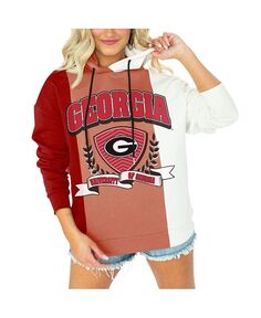 Женский пуловер с капюшоном и цветными блоками Red Georgia Bulldogs Hall of Fame Gameday Couture, красный