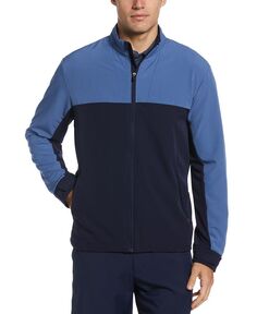 Мужская куртка для гольфа с цветными блоками и молнией спереди Shield Series PGA TOUR, синий