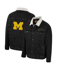 Мужская джинсовая куртка на пуговицах в стиле вестерн x Wrangler Charcoal Michigan Wolverines Western Colosseum, серый