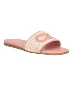 Женские сандалии на плоской подошве без шнуровки Yides с квадратным носком Calvin Klein, розовый