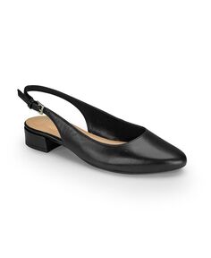 Женские туфли-лодочки Eflex Cassius с открытой пяткой на блочном каблуке Easy Spirit, цвет Black Leather