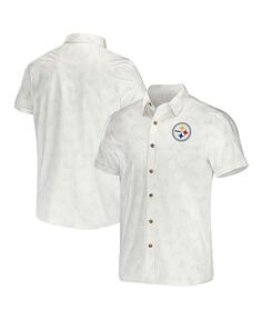 Мужская тканая футболка на пуговицах из коллекции NFL x Darius Rucker от White Pittsburgh Steelers Fanatics, белый