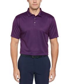 Мужская двухцветная мини-жаккардовая рубашка-поло для гольфа с короткими рукавами PGA TOUR, фиолетовый