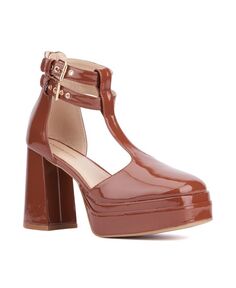 Женские туфли-лодочки Maria на платформе – широкая ширина Fashion To Figure, коричневый