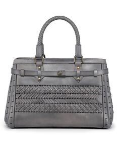Женская сумка-саквояж Lantana из натуральной кожи OLD TREND, серый
