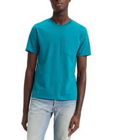 Мужская классическая футболка с круглым вырезом и короткими рукавами с карманами Levi&apos;s, синий Levis