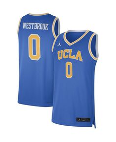 Мужская синяя баскетбольная майка бренда Russell Westbrook UCLA Bruins Limited Jordan, синий