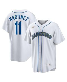 Мужская футболка Edgar Martinez White Seattle Mariners Home Cooperstown Collection Replica Player Jersey Nike, белый