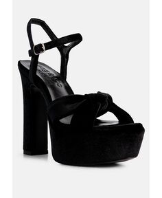 LIDDEL Женские босоножки на каблуке на платформе Rag &amp; Co, черный