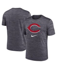 Мужская черная футболка с логотипом Cincinnati Reds Velocity Performance Nike, черный