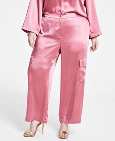 Атласные брюки-карго больших размеров Michael Kors, розовый