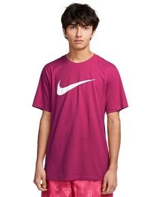 Мужская футболка Sportswear с короткими рукавами и круглым вырезом Swoosh Nike, красный