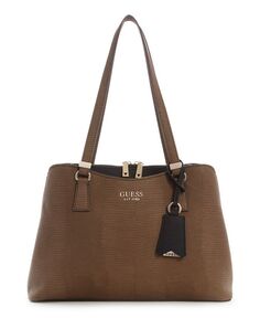 Большая сумка-портфель для девушки Lyndi GUESS, коричневый
