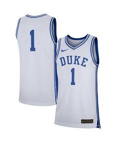 Мужская белая майка №1 Duke Blue Devils реплика Nike, белый