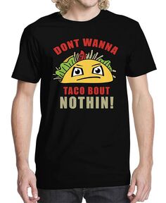 Мужская футболка с рисунком Taco Bout Nothing Buzz Shirts, черный