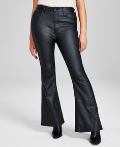Женские джинсы-клеш с высокой посадкой и покрытием And Now This, черный