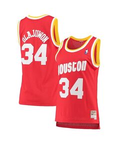 Женская майка Hakeem Olajuwon Red Houston Rockets 1993-94 Hardwood Classics Swingman Mitchell &amp; Ness, красный