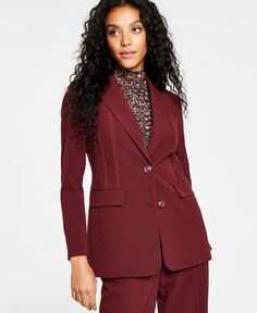 Женская куртка би-стрейч со швом на двух пуговицах Bar III, красный