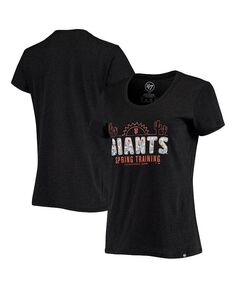 Черная женская футболка San Francisco Giants Spring Training с цветочным принтом Club Club &apos;47 Brand, черный