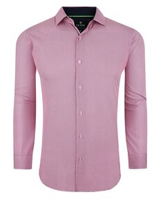 Мужская классическая рубашка на пуговицах в мини-клетку для выступлений Tom Baine, розовый