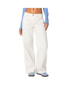 Женские джинсы с напуском в римском стиле с низкой посадкой Edikted, белый