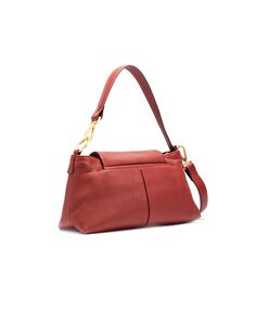 Маленькая блестящая кожаная сумка-портфель Hammit VIP Hammitt, красный