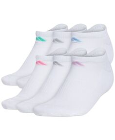 Женские 6-шт. Спортивные мягкие носки для неявок adidas, белый