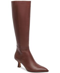 Женские высокие классические ботинки Auggie с острым носком на каблуке-китенке Dolce Vita, коричневый