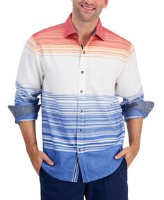 Мужская рубашка на пуговицах в полоску Canyon Beach Bonfire Engineered, окрашенная в пряжу Tommy Bahama, красный
