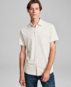 Мужская текстурированная рубашка на пуговицах обычного кроя And Now This, цвет Sand Mel