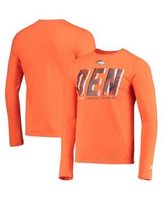 Мужская оранжевая футболка с длинным рукавом Denver Broncos Joint Authentic Static Abbreviation New Era, оранжевый