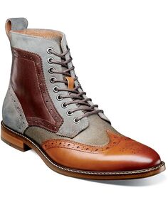 Мужские ботинки Finnegan Wingtip на шнуровке Stacy Adams, коричневый