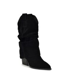 Женские повседневные ботинки Wilton на блочном каблуке со стопкой Nine West, черный