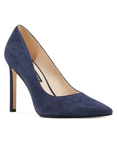 Женские туфли-лодочки Tatiana на шпильке с острым носком Nine West, цвет Navy Suede