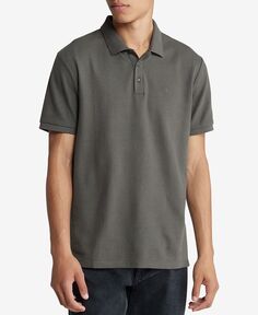 Мужская рубашка-поло обычного кроя с короткими иголками Calvin Klein, цвет Beluga