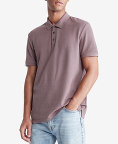 Мужская рубашка-поло обычного кроя с короткими иголками Calvin Klein, цвет Sparrow