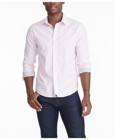 Мужская рубашка стандартного кроя без морщин Дору на пуговицах UNTUCKit, розовый