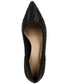 Женские туфли-лодочки на среднем каблуке с острым носком без шнуровки из вереска Thalia Sodi, цвет Black Flyknit