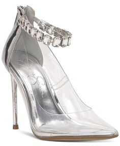 Женские модельные туфли Samiyah с острым носком и украшением Jessica Simpson, серебро
