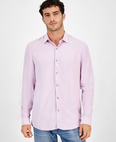 Мужская струящаяся рубашка с длинными рукавами Sunset GUESS, фиолетовый