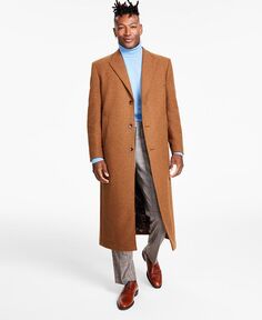 Мужские пальто классического кроя из смесовой шерсти Tayion Collection, красный