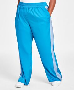 Модные тканые брюки больших размеров с цветными блоками Nina Parker, синий