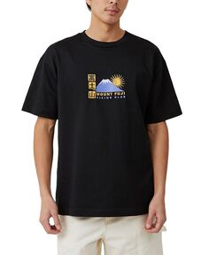 Мужская футболка с графическим рисунком Box Fit COTTON ON, черный