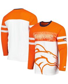Мужская оранжево-белая футболка с длинным рукавом Denver Broncos Halftime Starter, оранжевый
