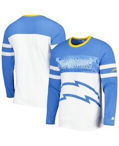 Мужская футболка синего и белого цвета с длинным рукавом Los Angeles Chargers Halftime Starter, синий