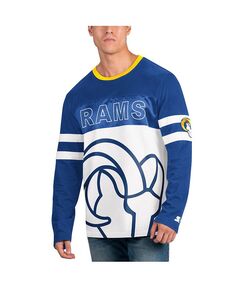 Мужская белая футболка Los Angeles Rams Half Time с длинным рукавом Starter, синий
