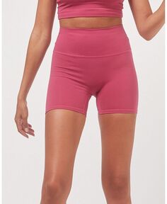 Женские гибридные короткие шорты с завышенной талией (4 дюйма) для женщин Rebody Active, розовый