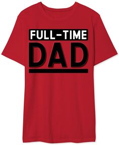 Мужская футболка с рисунком Full-Time Dad AIRWAVES, красный